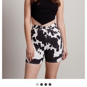Tobi Cow Print Shorts